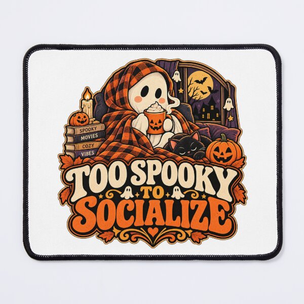 Item preview, Happy Halloween too spooky to socialize designed and sold by DailyQuestPrint.