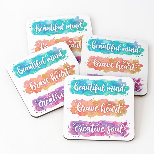 Item preview, Colorful Beautiful mind Brave heart Creative soul designed and sold by Simplybe1.