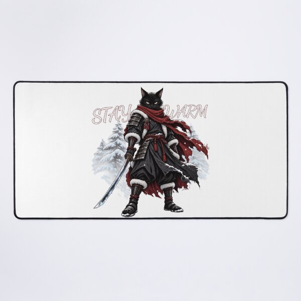 Item preview, Christmas Samurai Cat Stay Warm designed and sold by WelLarsDigitals.