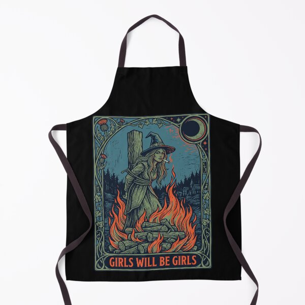 Item preview, Girls Will Be Girls Witch Fire designed and sold by TeeARTHY.