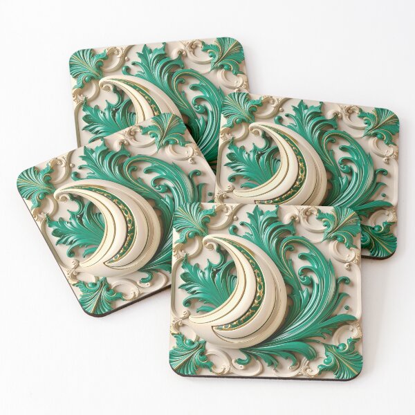 Item preview, Duality of White Ceramic and Jade Ocean designed and sold by Vicky Brago-Mitchell®.