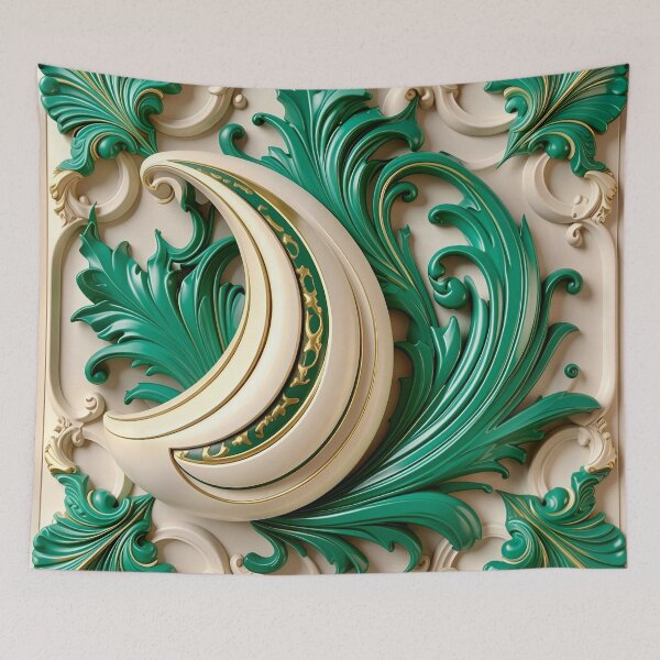 Item preview, Duality of White Ceramic and Jade Ocean designed and sold by Vicky Brago-Mitchell®.
