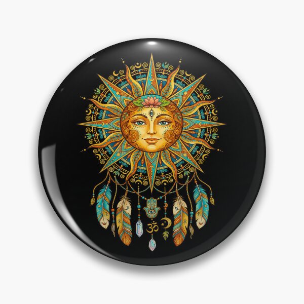 Item preview, Celestial Sun Dreamcatcher Feathers designed and sold by TeeARTHY.