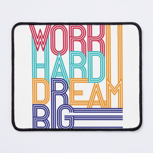 Item preview, Work Hard Dream Big Colorful Typography Quote designed and sold by Minem39.