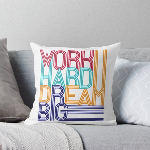 Item preview, ​Work Hard Dream Big Colorful Typography Quote designed and sold by Minem39.