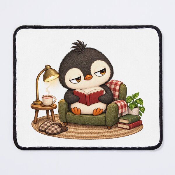 Item preview, Cozy Penguin Reading Book | Cute Winter Coffee Bookworm designed and sold by MrDev.