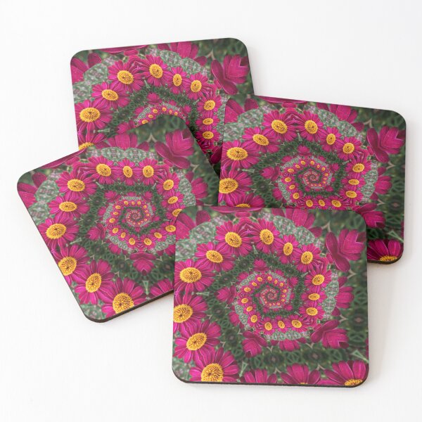 Item preview, Magenta and Gold Floral Spiral designed and sold by SilentBloomLab.