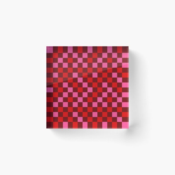 Item preview, Red Pink and Maroon Checkered  Design   designed and sold by PatternTitan.