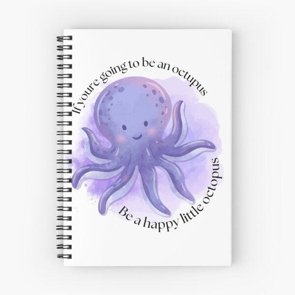 Artikelvorschau, Aquarell-Zitat eines fröhlichen kleinen Oktopus | Niedliche Meerestier-Kunst entworfen und verkauft von DonnaRaine.