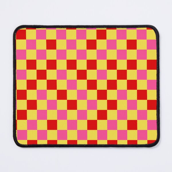 Item preview, Red Pink and Yellow Checkered  Design   designed and sold by PatternTitan.