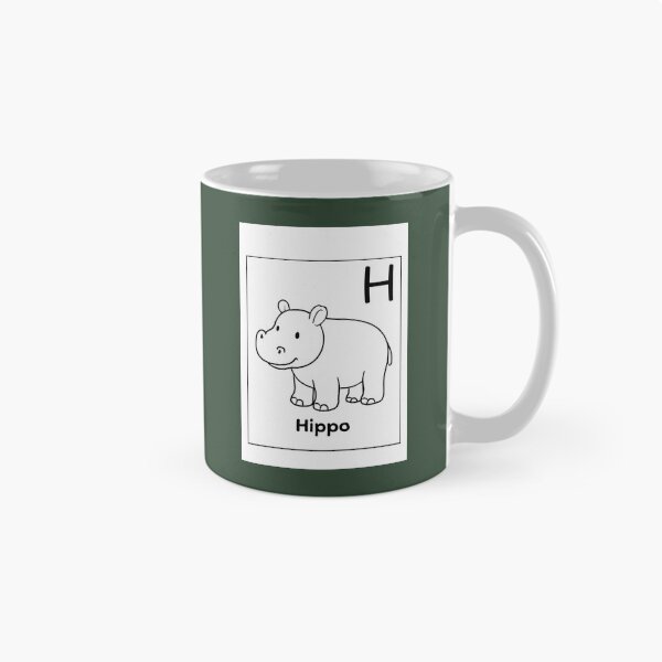 Item preview, Hippo Letter H Design designed and sold by ZedColors.