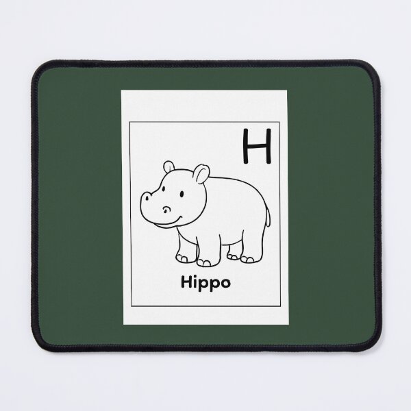 Item preview, Hippo Letter H Design designed and sold by ZedColors.
