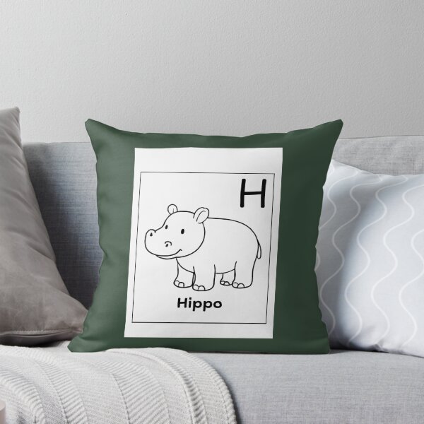 Item preview, Hippo Letter H Design designed and sold by ZedColors.