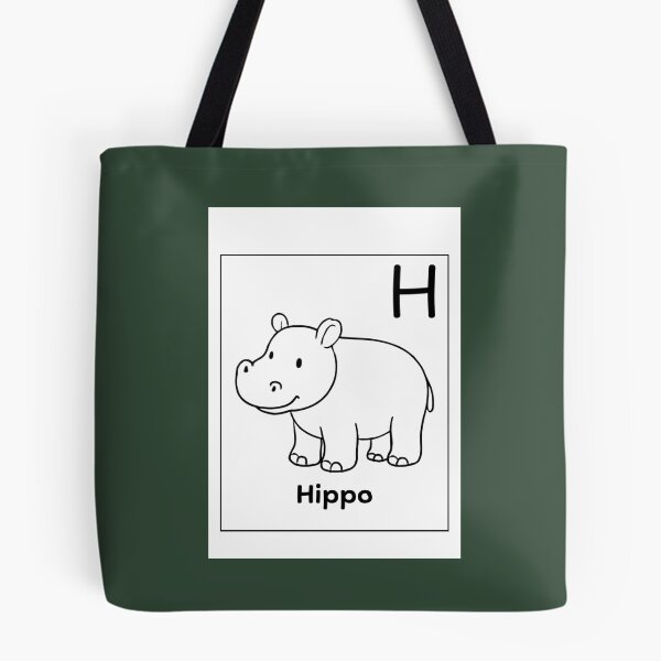 Item preview, Hippo Letter H Design designed and sold by ZedColors.