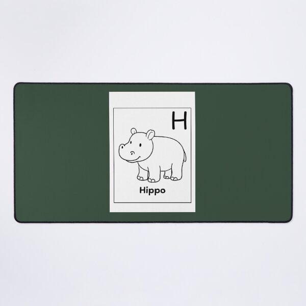 Item preview, Hippo Letter H Design designed and sold by ZedColors.