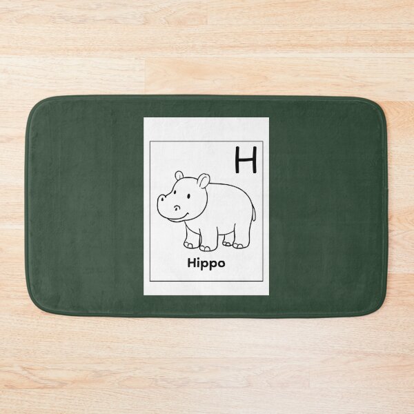 Item preview, Diseño de la letra H con hipopótamo designed and sold by ZedColors.