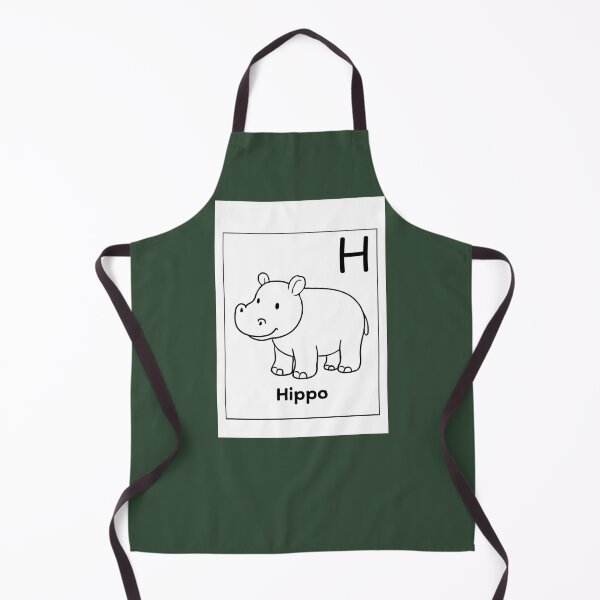 Item preview, Hippo Letter H Design designed and sold by ZedColors.