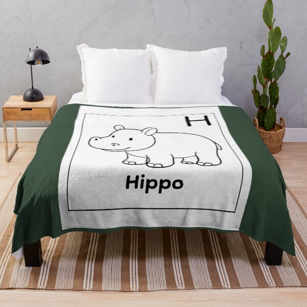 Item preview, Hippo Letter H Design designed and sold by ZedColors.