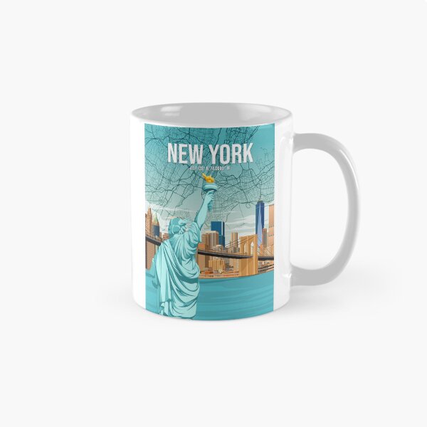 Item preview, New York — The Urban Atlas Collection | Vintage Travel Print Poster with City Map & Coordinates designed and sold by Stadify.
