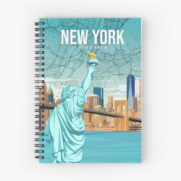 Item preview, New York — The Urban Atlas Collection | Vintage Travel Print Poster with City Map & Coordinates designed and sold by Stadify.