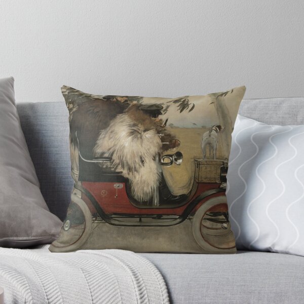 Item preview, Vintage Car Wall Art, Ramon Casas and Pere Romeu in an Automobile, Art Nouveau Barcelona Print designed and sold by RickE.