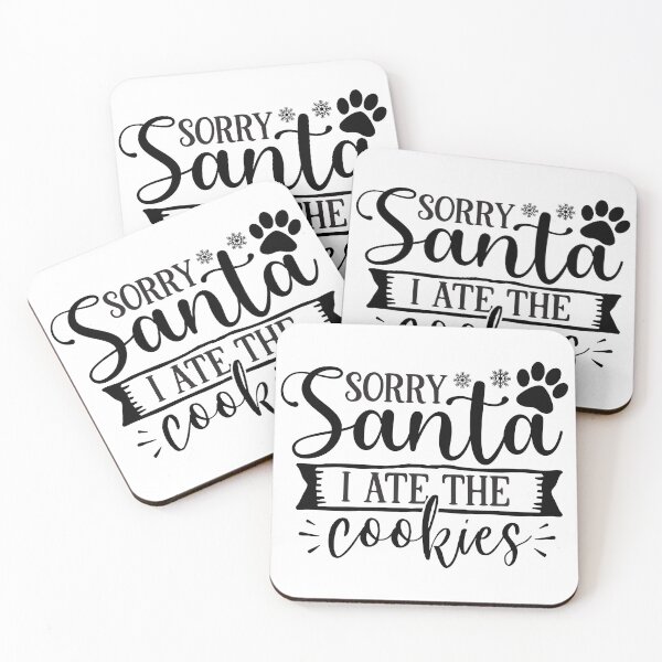 Item preview, Christmas Dog Sorry Santa Funny Cookie Eater Holiday Design designed and sold by FuzionRaptor.