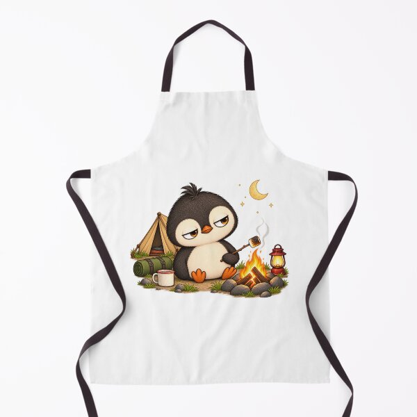 Item preview, Cozy Camping Penguin | Cute Penguin Campfire Marshmallow designed and sold by MrDev.