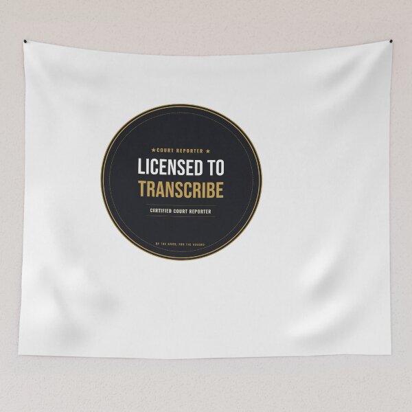Item preview, Licensed To Transcribe Court Reporter Seal designed and sold by SlowMadeShelf.