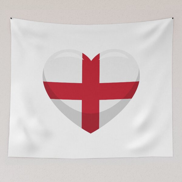 Item preview, England Flag Heart / I Love England (On White) designed and sold by STUDIO-72.