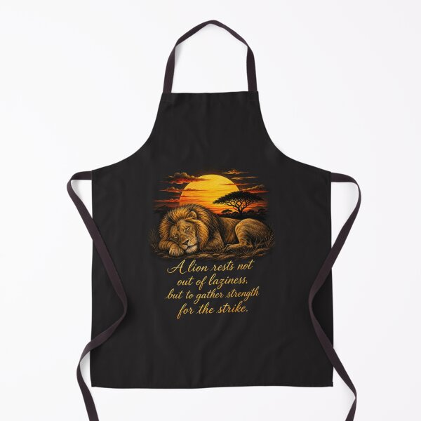 Item preview, A Lion Rests Not Out Of Laziness Inspirational Quote Design designed and sold by Bennie Singh.