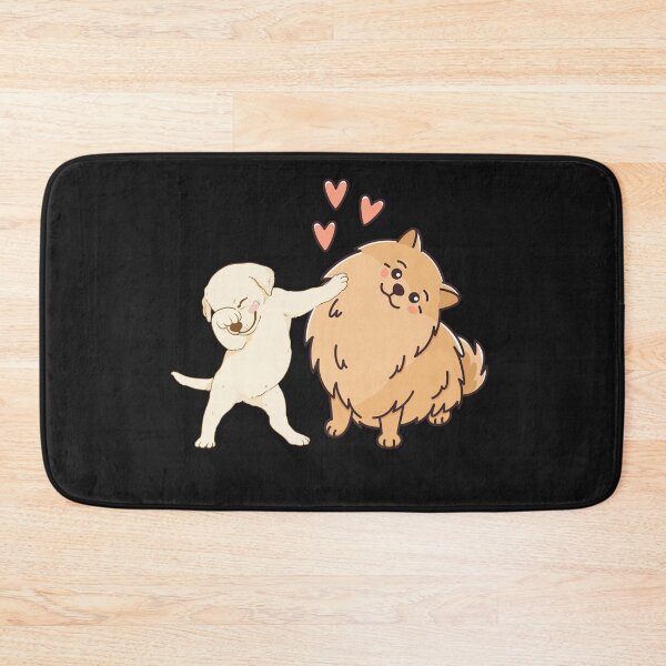 Item preview, Cute Pomeranian Dog with golden retriever puppy designed and sold by stormk10.