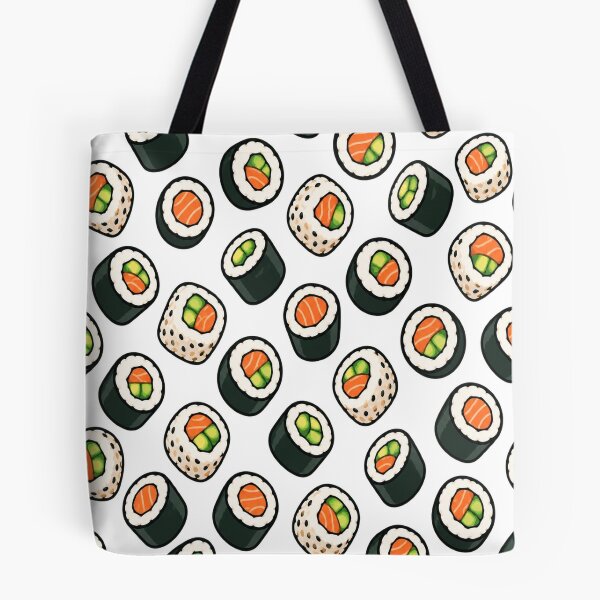 Item preview, Cartoon Sushi Rolls Seamless Pattern designed and sold by Kybruno's Creations.