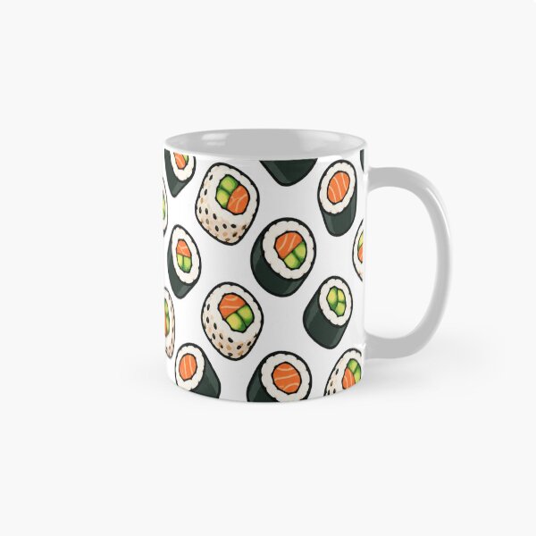 Item preview, Cartoon Sushi Rolls Seamless Pattern designed and sold by Kybruno's Creations.