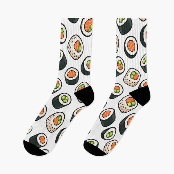 Item preview, Cartoon Sushi Rolls Seamless Pattern designed and sold by Kybruno's Creations.