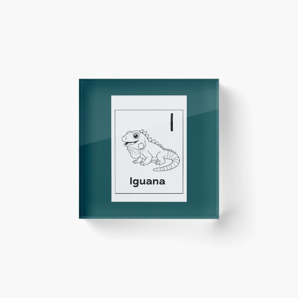Item preview, Iguana Letter I Design designed and sold by ZedColors.