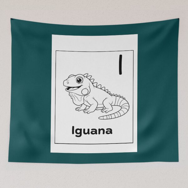 Item preview, Iguana Letter I Design designed and sold by ZedColors.