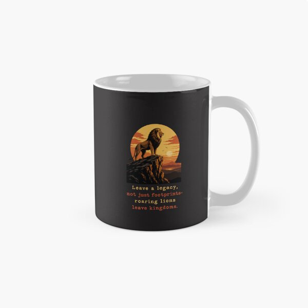 Item preview, Leave a Legacy Not Just Footprints Motivational Lion Quote Design designed and sold by Bennie Singh.