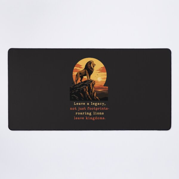 Item preview, Leave a Legacy Not Just Footprints Motivational Lion Quote Design designed and sold by Bennie Singh.