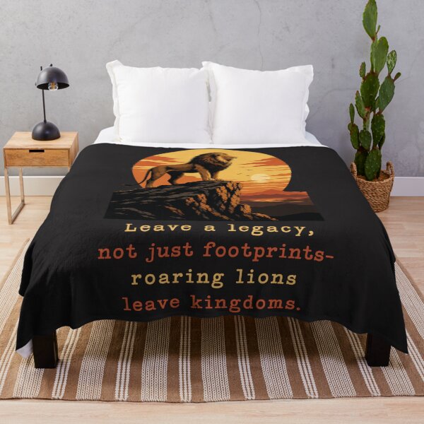 Item preview, Leave a Legacy Not Just Footprints Motivational Lion Quote Design designed and sold by Bennie Singh.
