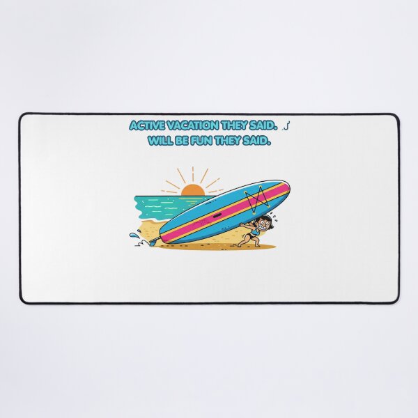 Item preview, Funny Petite Girl Struggling with Giant Paddleboard, Cute Comic Woman Carrying Big SUP Board Beach Cartoon, Summer Vacation Humor Apparel Graphic Sticker designed and sold by SmartPuns.