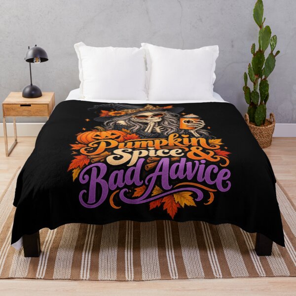 Item preview, Pumpkin Spice & Bad Advice – Funny Fall Halloween Witch Coffee Design designed and sold by RockitBaby.