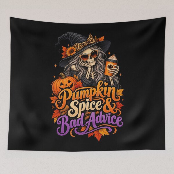 Item preview, Pumpkin Spice & Bad Advice – Funny Fall Halloween Witch Coffee Design designed and sold by RockitBaby.