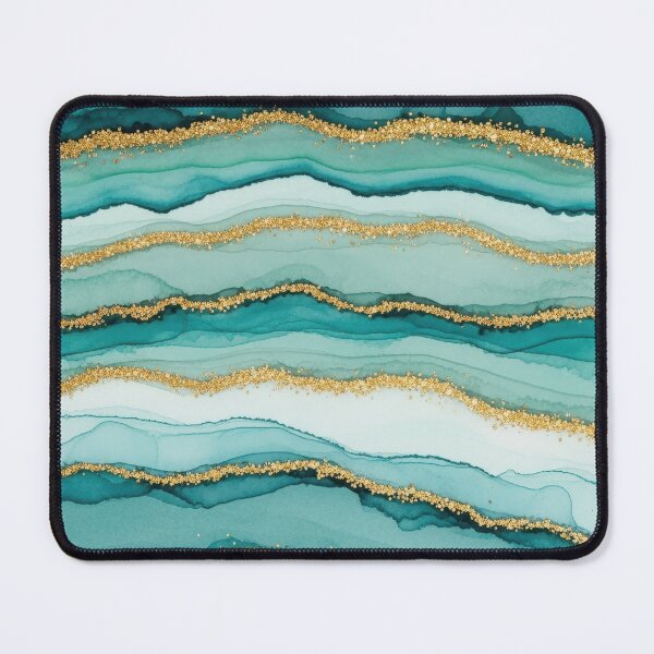 Item preview, Crystal Agate Effect Teal Blue Pattern designed and sold by Jeallan Designs.
