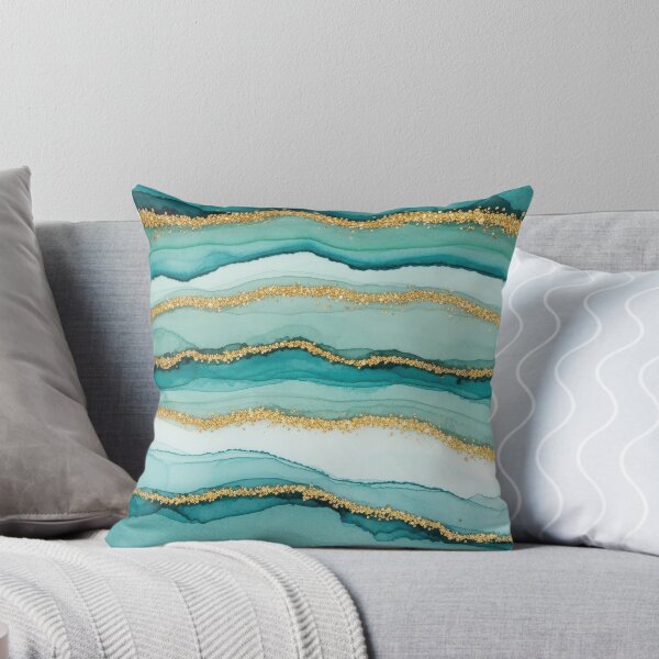 Item preview, Crystal Agate Effect Teal Blue Pattern designed and sold by Jeallan Designs.