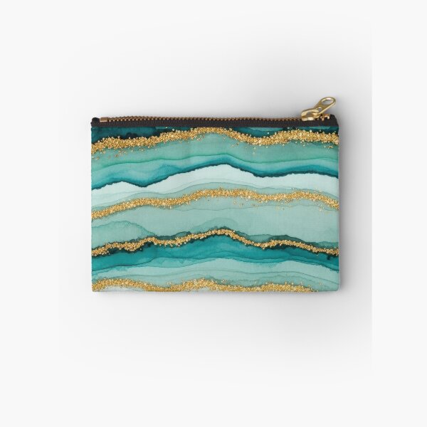 Item preview, Crystal Agate Effect Teal Blue Pattern designed and sold by Jeallan Designs.