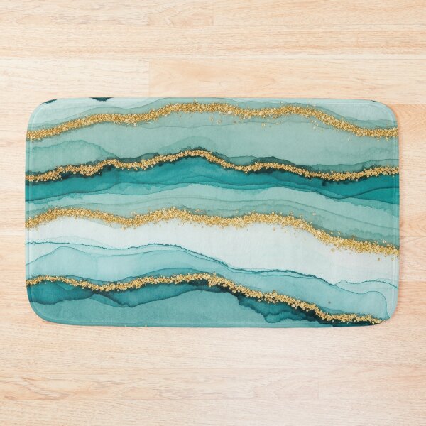 Item preview, Crystal Agate Effect Teal Blue Pattern designed and sold by Jeallan Designs.