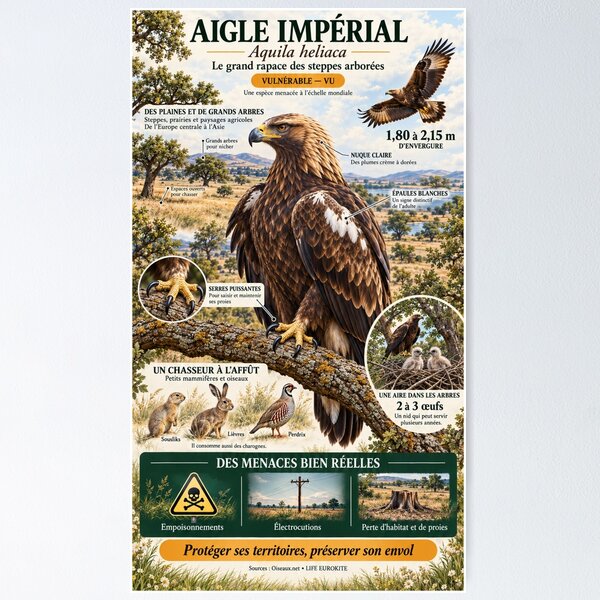 Artikelvorschau, Kaiseradler – Herr der Waldsteppen entworfen und verkauft von Pixel Sakura Gallery.