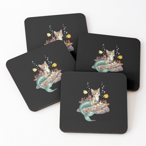 Item preview, Cat Mermaid, Mer-Cats, Ocean Art, Marine Cat, Fantasy Art, Funny designed and sold by classic car craze.