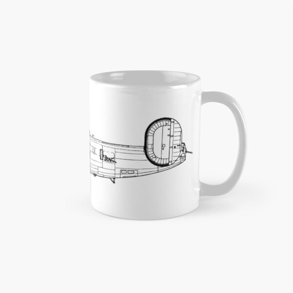 Item preview, Dibujo lineal del B-24 Liberator, avión de la Segunda Guerra Mundial designed and sold by PilotandPlane.