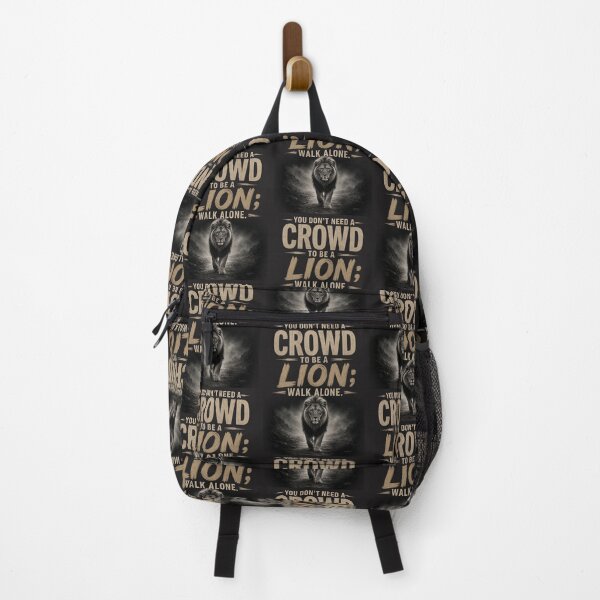 Item preview, You Don't Need a Crowd to be a Lion Motivational Quote Design designed and sold by Bennie Singh.